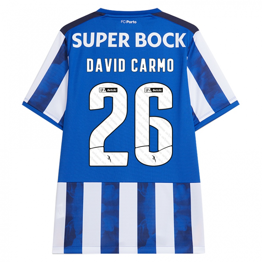 Kinder David Carmo #26 Blau Weiß Heimtrikot Trikot 2024/25 T-Shirt Österreich