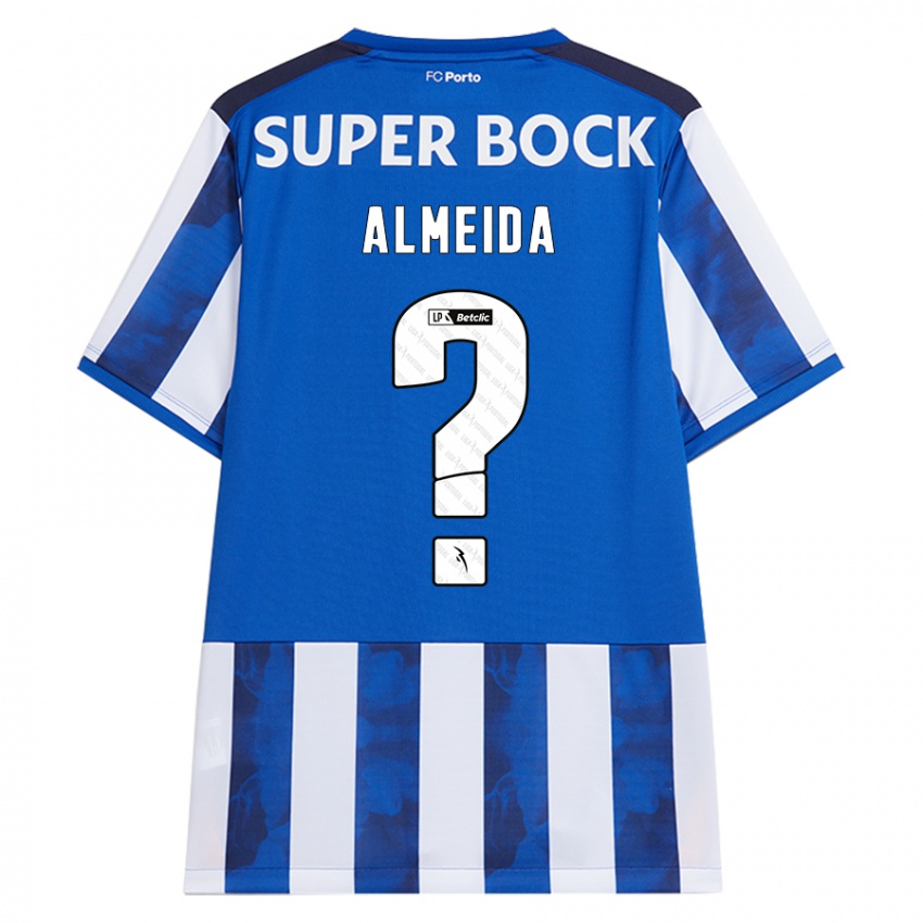 Kinder Tomé Almeida #0 Blau Weiß Heimtrikot Trikot 2024/25 T-Shirt Österreich