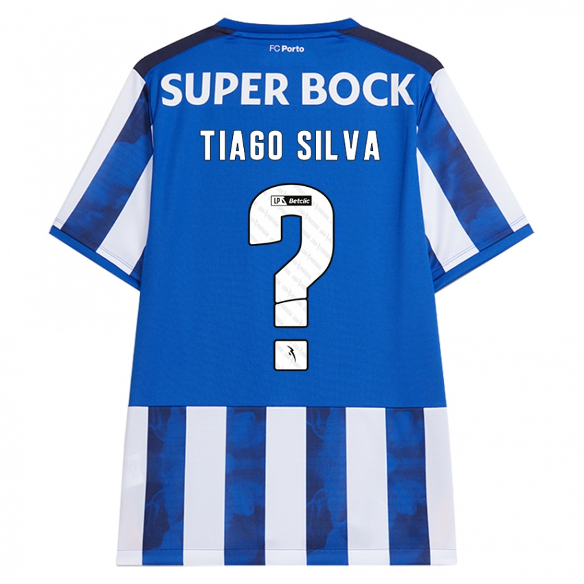 Kinder Tiago Silva #0 Blau Weiß Heimtrikot Trikot 2024/25 T-Shirt Österreich