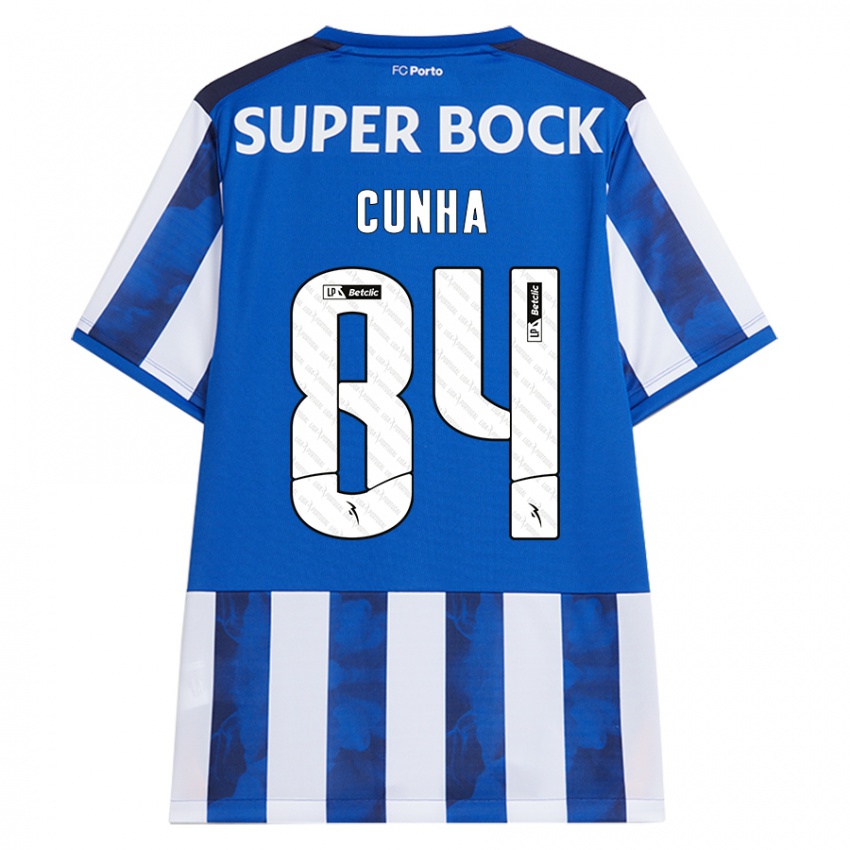 Kinder Martim Cunha #84 Blau Weiß Heimtrikot Trikot 2024/25 T-Shirt Österreich