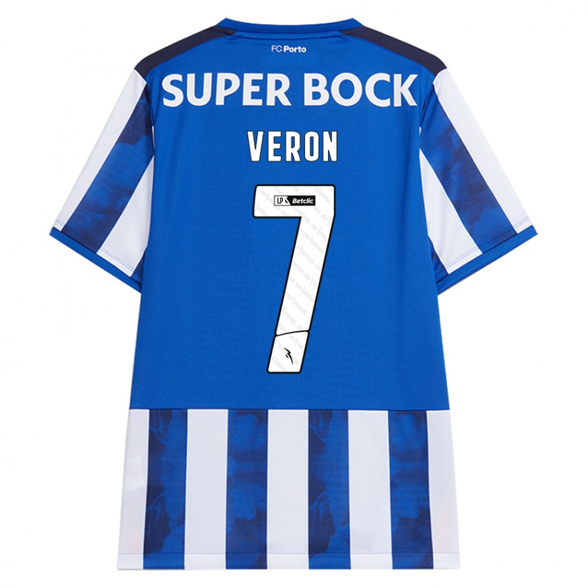 Kinder Gabriel Veron #7 Blau Weiß Heimtrikot Trikot 2024/25 T-Shirt Österreich