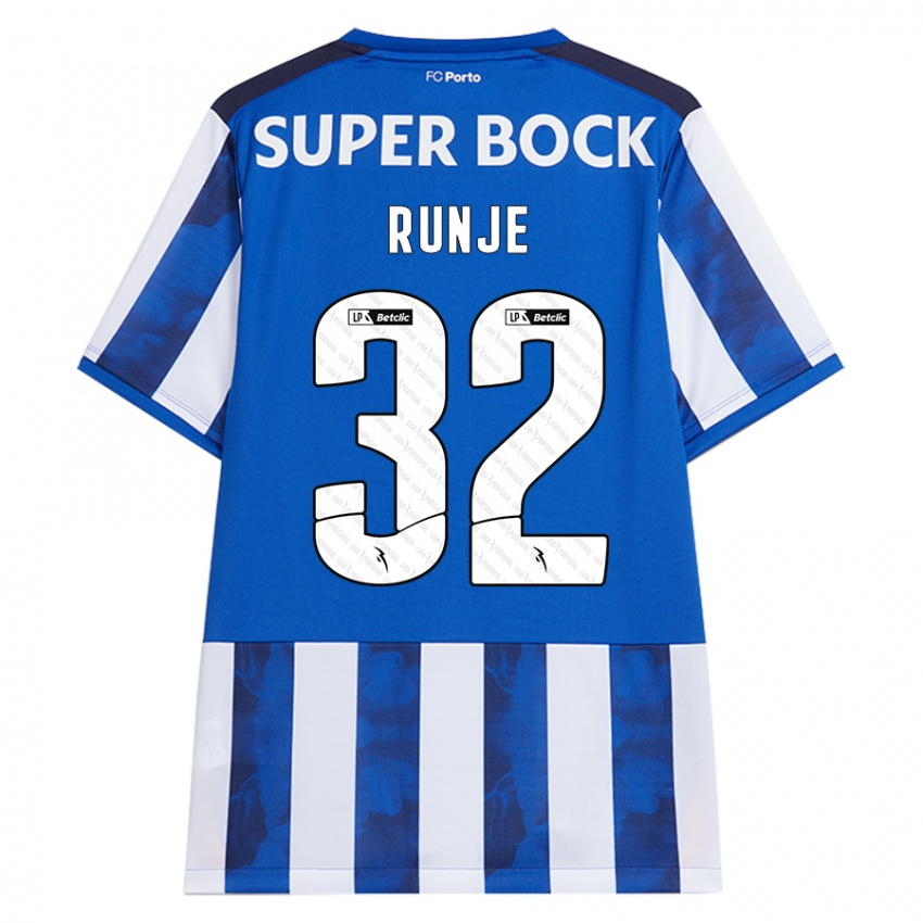 Kinder Roko Runje #32 Blau Weiß Heimtrikot Trikot 2024/25 T-Shirt Österreich