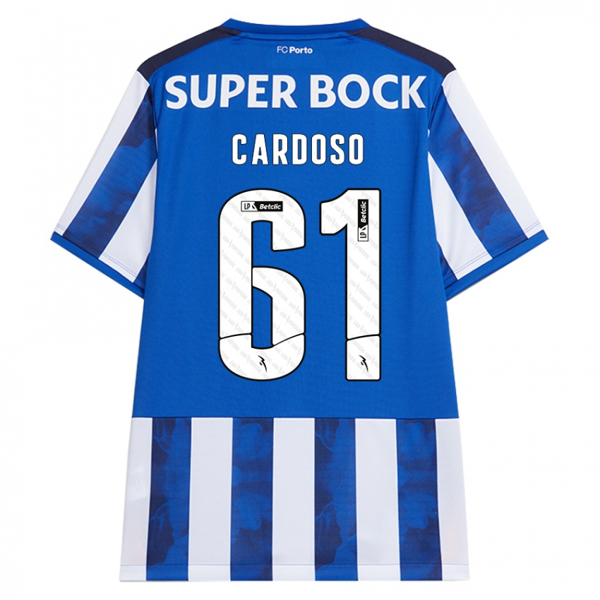 Kinder Ivan Cardoso #61 Blau Weiß Heimtrikot Trikot 2024/25 T-Shirt Österreich