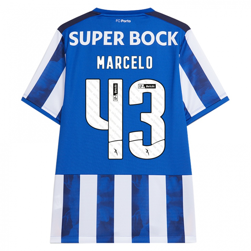 Kinder Joao Marcelo #43 Blau Weiß Heimtrikot Trikot 2024/25 T-Shirt Österreich