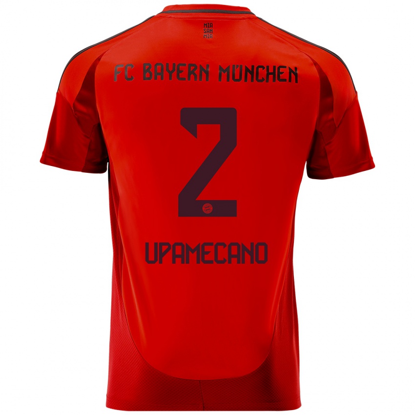 Kinder Dayot Upamecano #2 Rot Heimtrikot Trikot 2024/25 T-Shirt Österreich