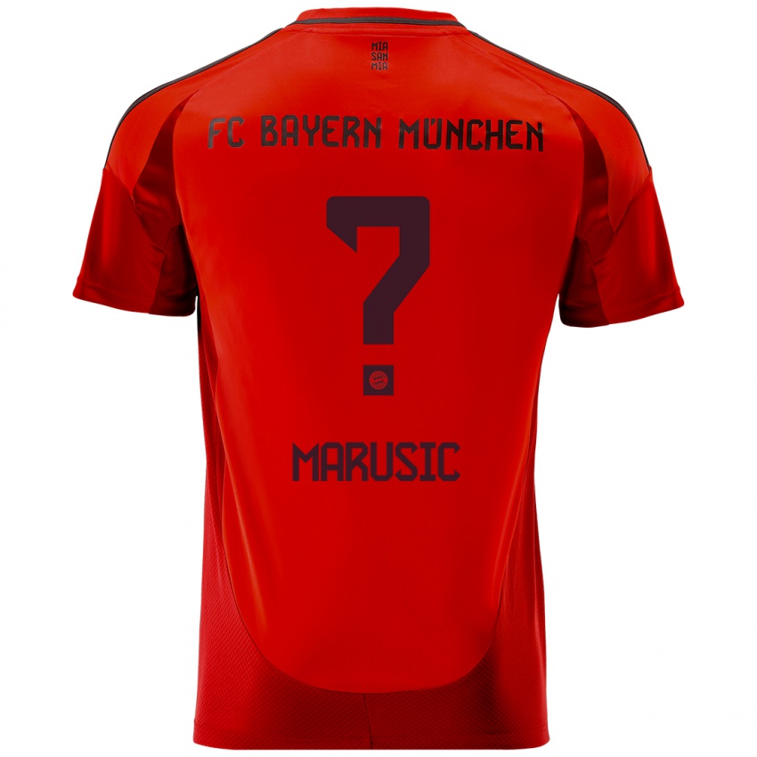 Kinder Gabriel Marusic #0 Rot Heimtrikot Trikot 2024/25 T-Shirt Österreich