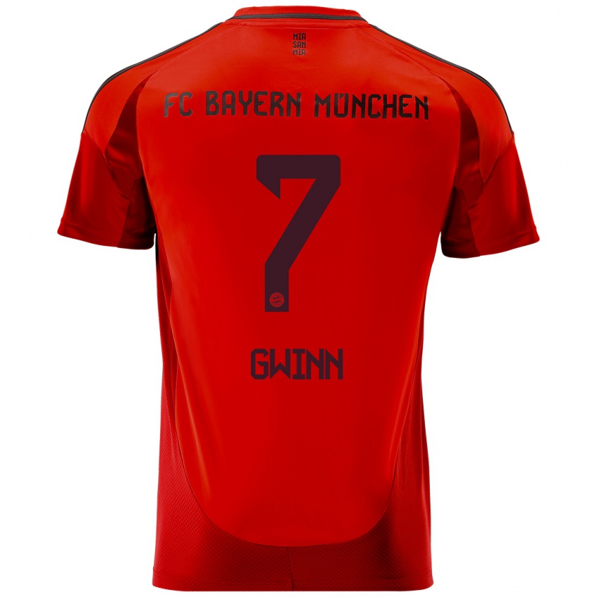 Kinder Giulia Gwinn #7 Rot Heimtrikot Trikot 2024/25 T-Shirt Österreich