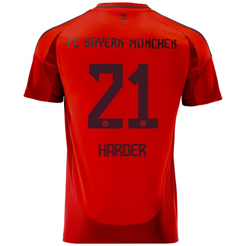 Kinder Pernille Harder #21 Rot Heimtrikot Trikot 2024/25 T-Shirt Österreich