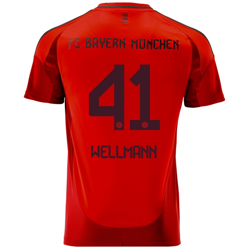 Kinder Anna Wellmann #41 Rot Heimtrikot Trikot 2024/25 T-Shirt Österreich