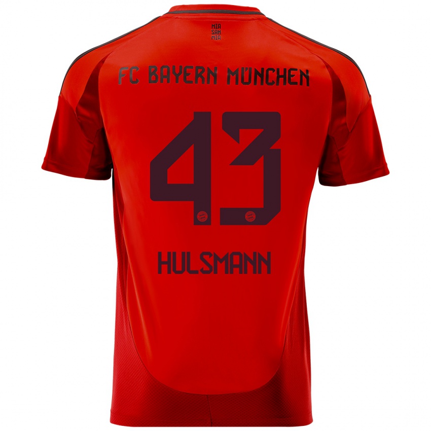 Kinder Tom Hulsmann #43 Rot Heimtrikot Trikot 2024/25 T-Shirt Österreich