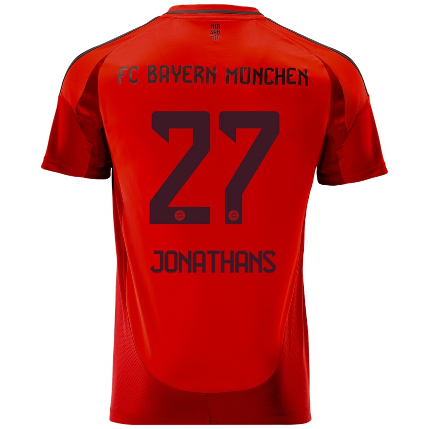 Kinder David Jonathans #27 Rot Heimtrikot Trikot 2024/25 T-Shirt Österreich