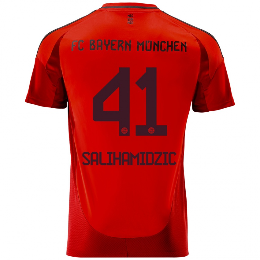 Kinder Nick Salihamidzic #41 Rot Heimtrikot Trikot 2024/25 T-Shirt Österreich