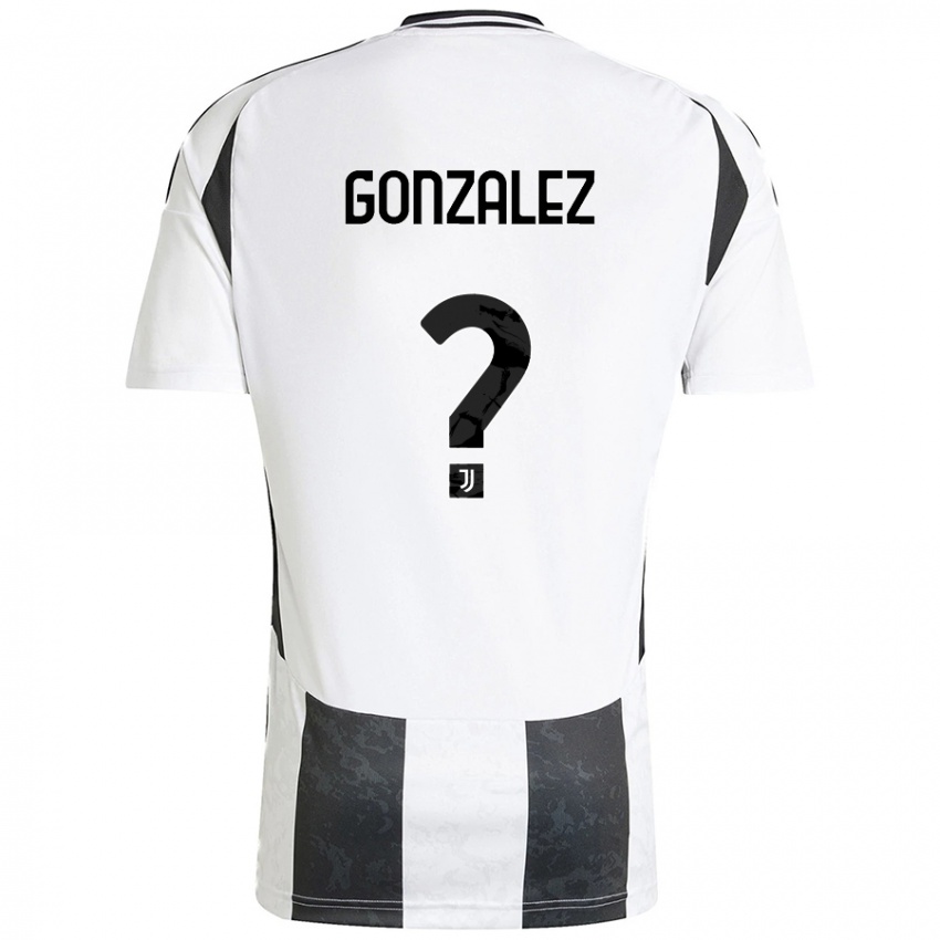 Kinder Facundo González #0 Weiß Schwarz Heimtrikot Trikot 2024/25 T-Shirt Österreich