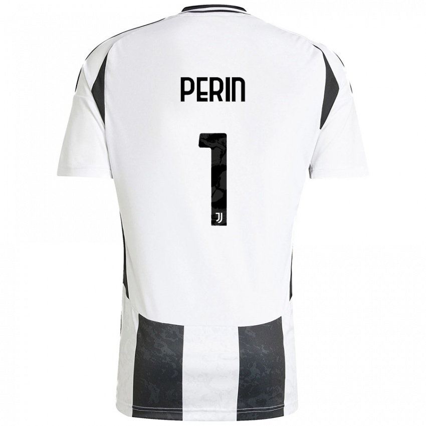 Kinder Mattia Perin #1 Weiß Schwarz Heimtrikot Trikot 2024/25 T-Shirt Österreich