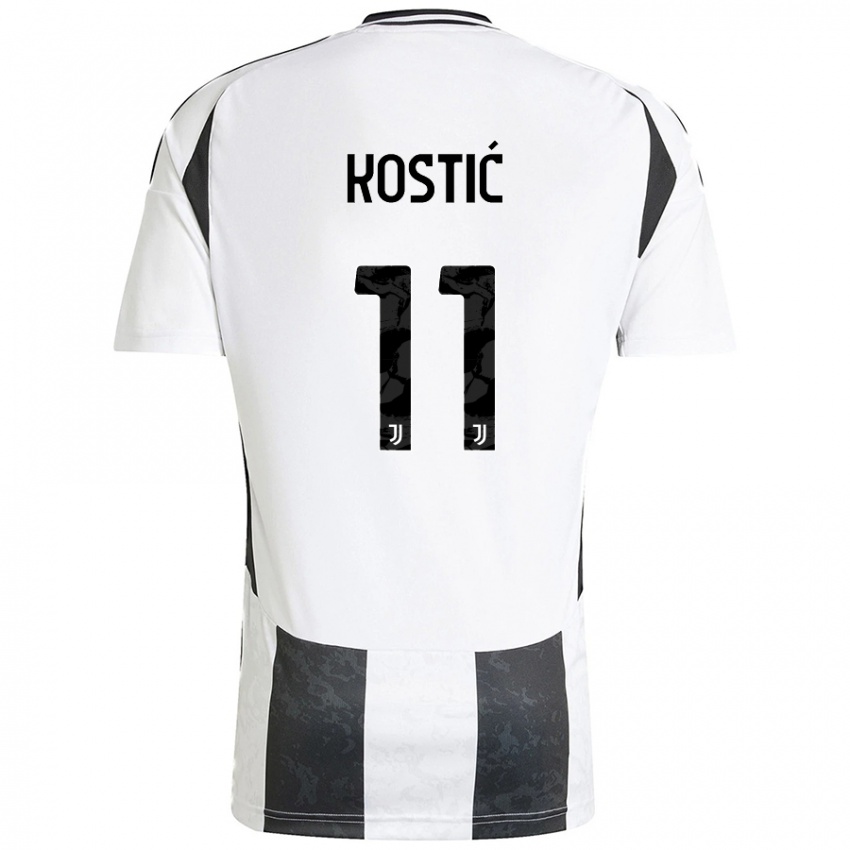 Kinder Filip Kostic #11 Weiß Schwarz Heimtrikot Trikot 2024/25 T-Shirt Österreich