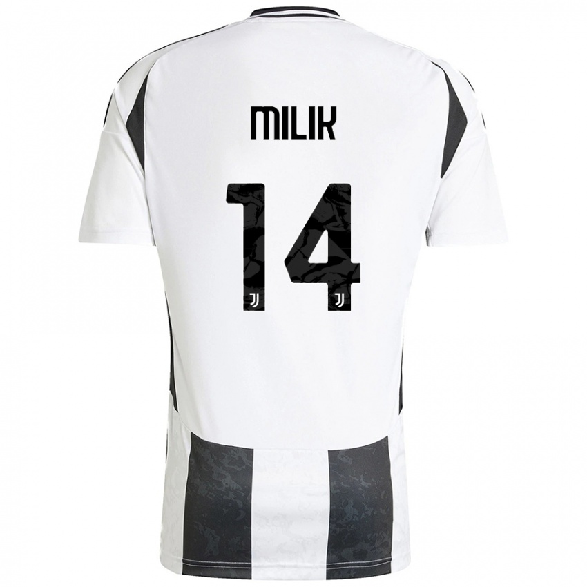 Kinder Arkadiusz Milik #14 Weiß Schwarz Heimtrikot Trikot 2024/25 T-Shirt Österreich