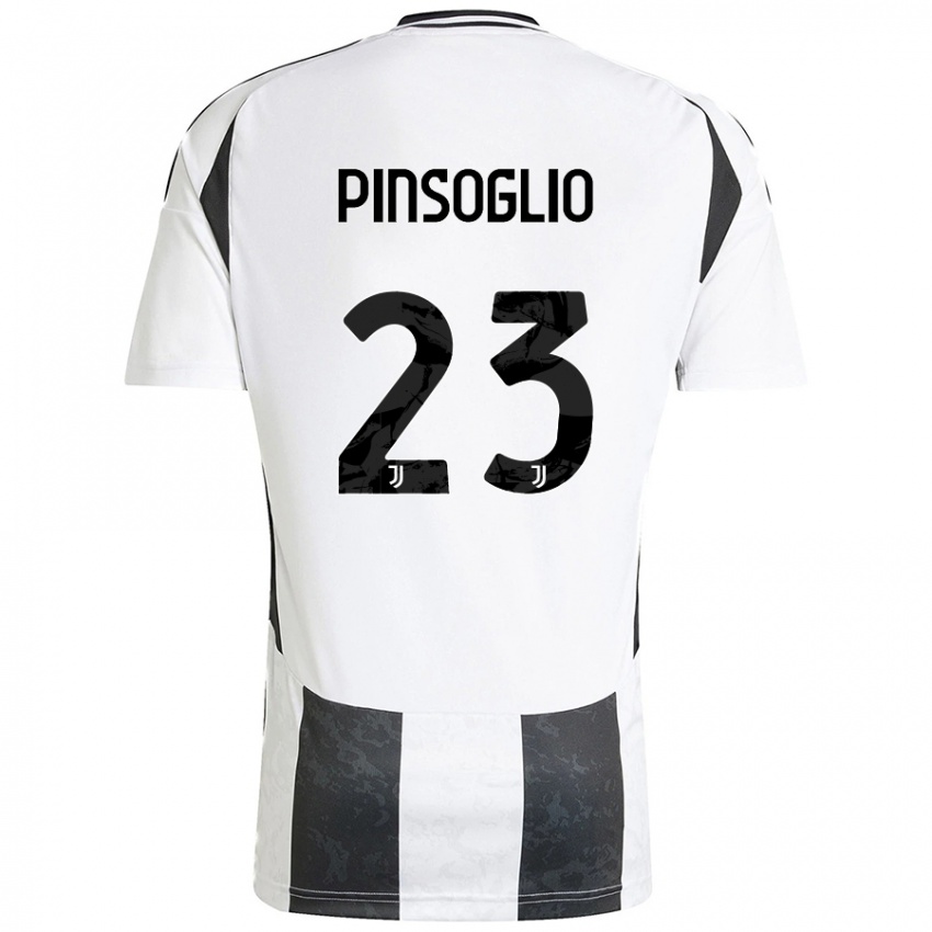 Kinder Carlo Pinsoglio #23 Weiß Schwarz Heimtrikot Trikot 2024/25 T-Shirt Österreich