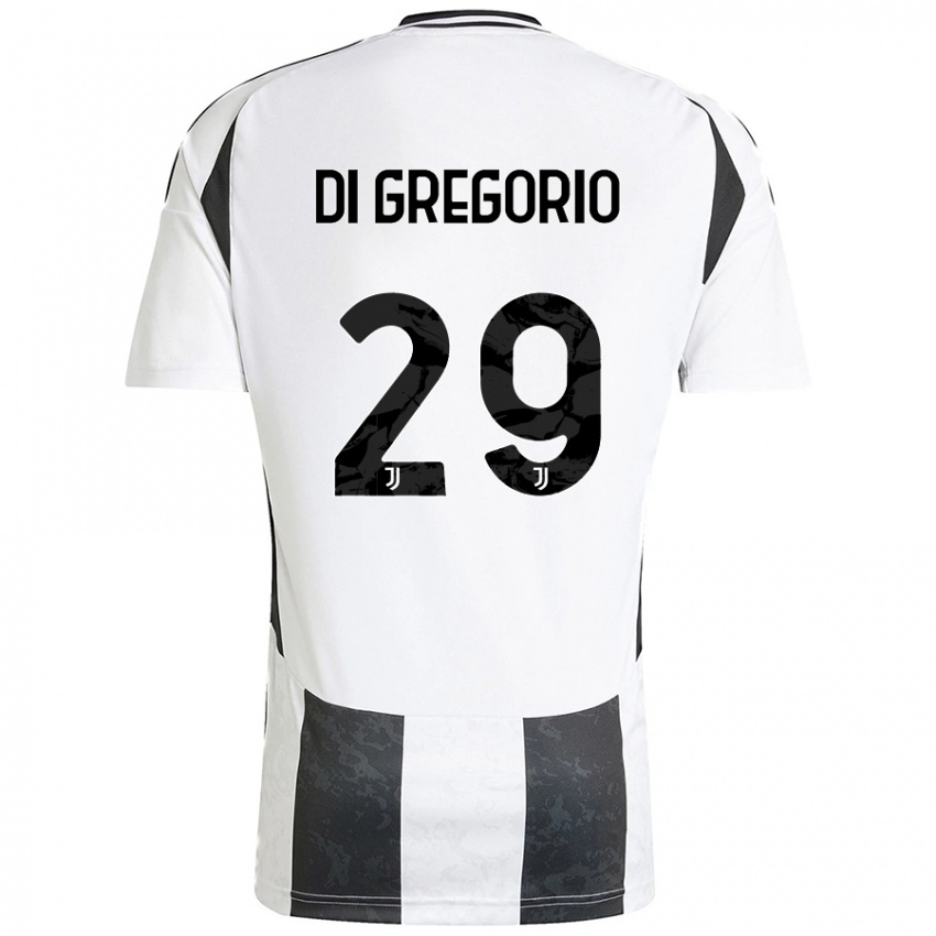 Kinder Michele Di Gregorio #29 Weiß Schwarz Heimtrikot Trikot 2024/25 T-Shirt Österreich