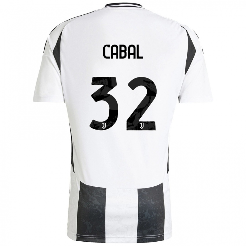 Kinder Juan Cabal #32 Weiß Schwarz Heimtrikot Trikot 2024/25 T-Shirt Österreich