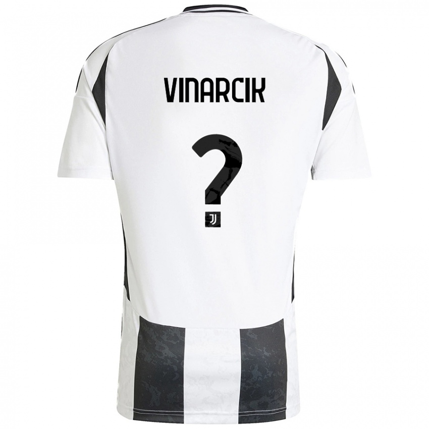 Kinder Jakub Vinarcik #0 Weiß Schwarz Heimtrikot Trikot 2024/25 T-Shirt Österreich