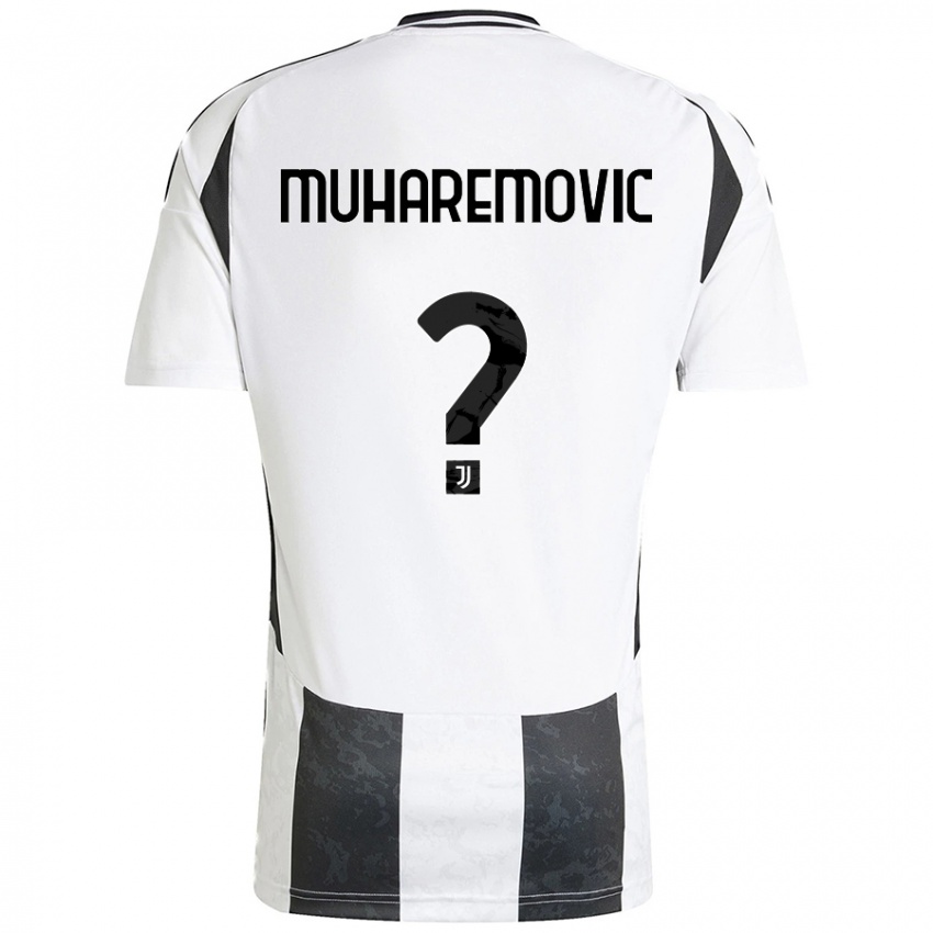 Kinder Tarik Muharemovic #0 Weiß Schwarz Heimtrikot Trikot 2024/25 T-Shirt Österreich