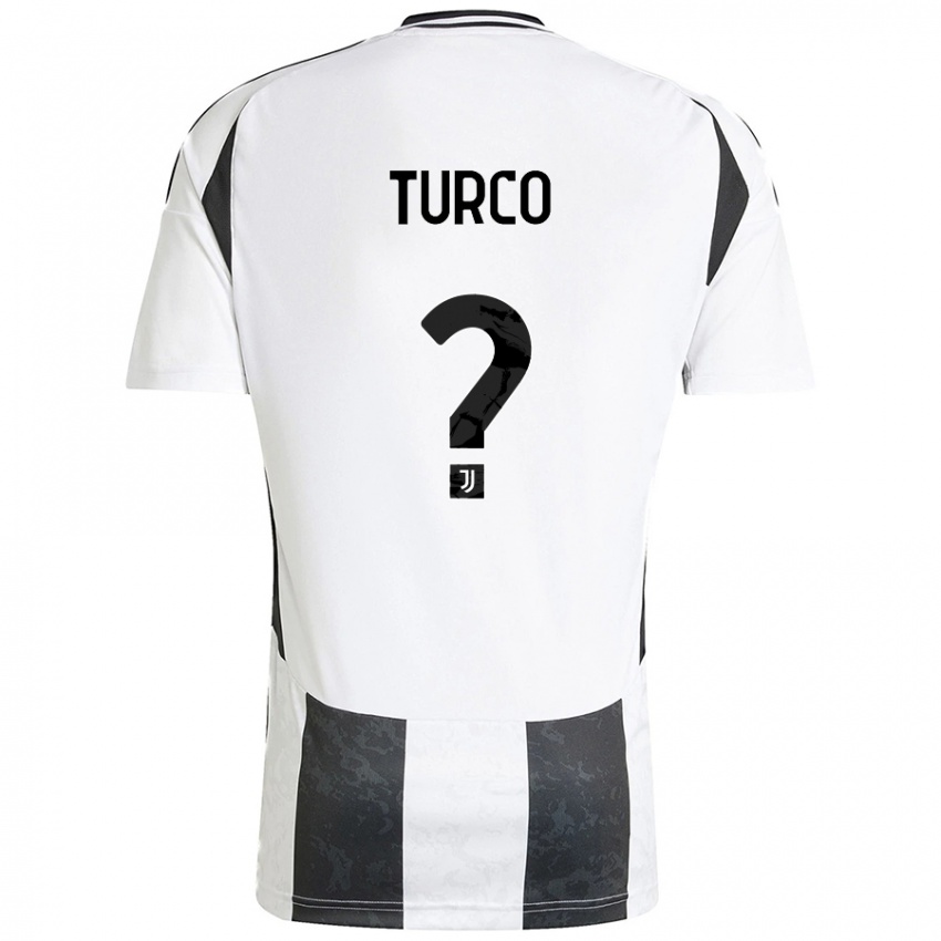 Kinder Stefano Turco #0 Weiß Schwarz Heimtrikot Trikot 2024/25 T-Shirt Österreich