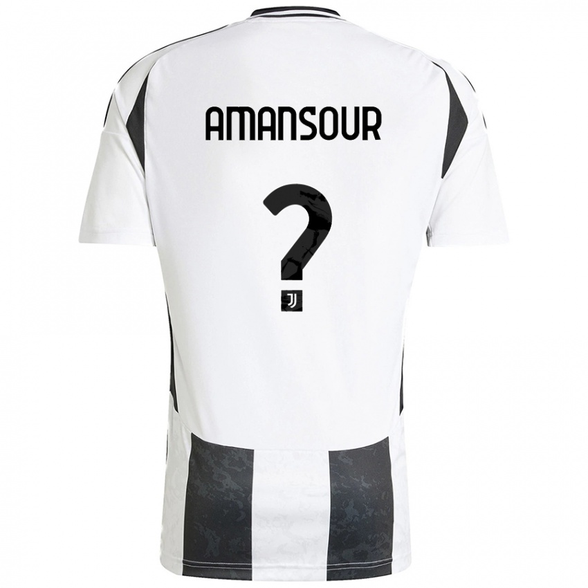 Kinder Adam Amansour #0 Weiß Schwarz Heimtrikot Trikot 2024/25 T-Shirt Österreich