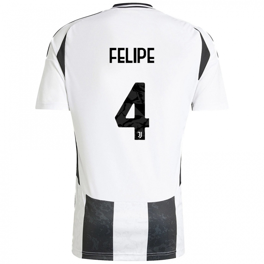 Kinder Pedro Felipe #4 Weiß Schwarz Heimtrikot Trikot 2024/25 T-Shirt Österreich