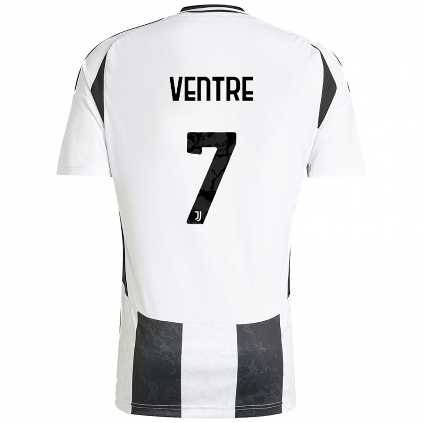 Kinder Alessandro Ventre #7 Weiß Schwarz Heimtrikot Trikot 2024/25 T-Shirt Österreich