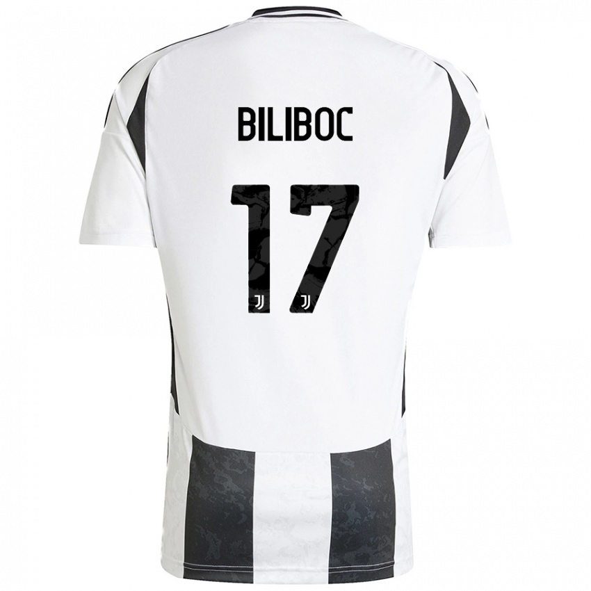 Kinder Lorenzo Biliboc #17 Weiß Schwarz Heimtrikot Trikot 2024/25 T-Shirt Österreich