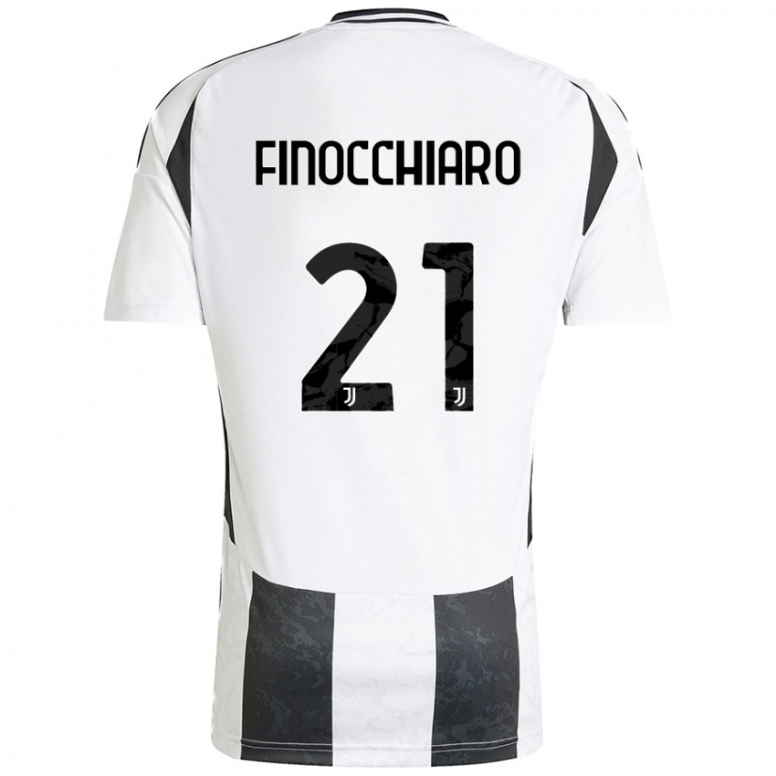 Kinder Gabriele Finocchiaro #21 Weiß Schwarz Heimtrikot Trikot 2024/25 T-Shirt Österreich