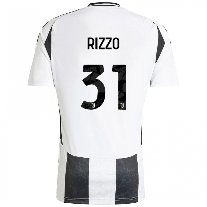 Kinder Niccolò Rizzo #31 Weiß Schwarz Heimtrikot Trikot 2024/25 T-Shirt Österreich