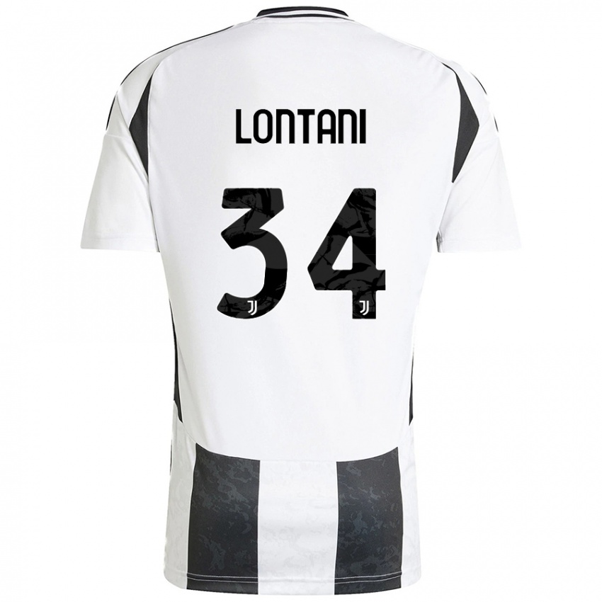 Kinder Matteo Lontani #34 Weiß Schwarz Heimtrikot Trikot 2024/25 T-Shirt Österreich