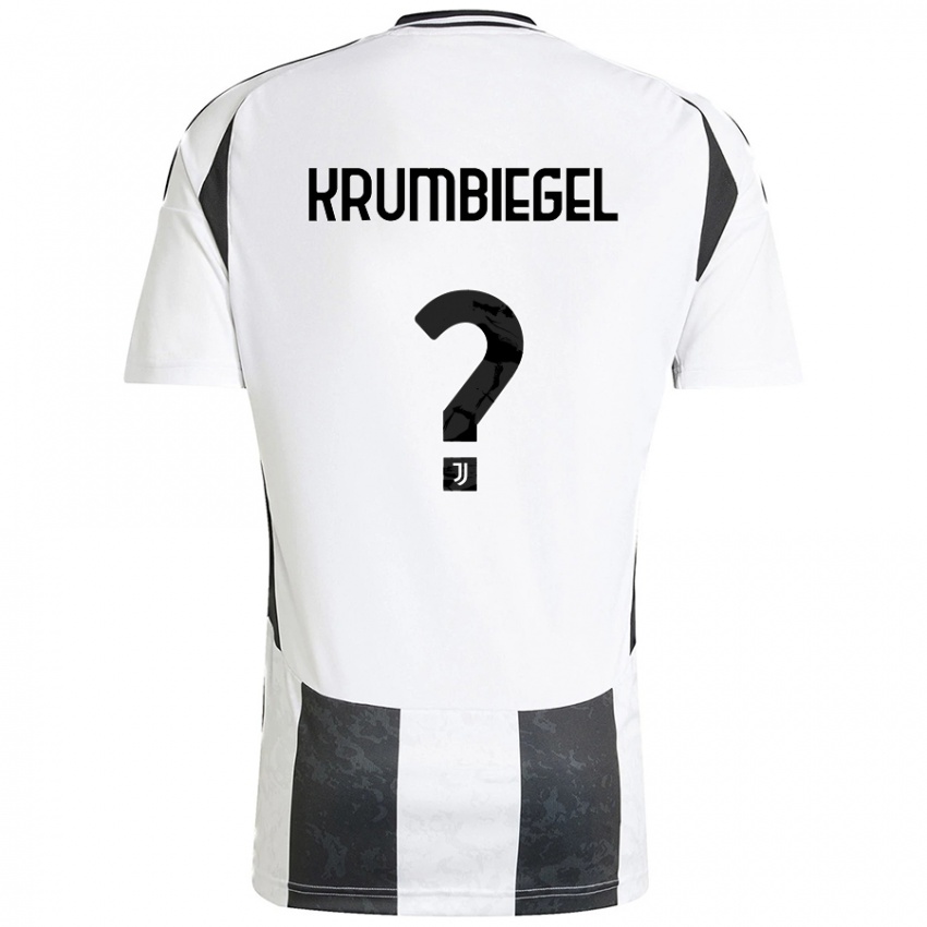 Kinder Paulina Krumbiegel #0 Weiß Schwarz Heimtrikot Trikot 2024/25 T-Shirt Österreich