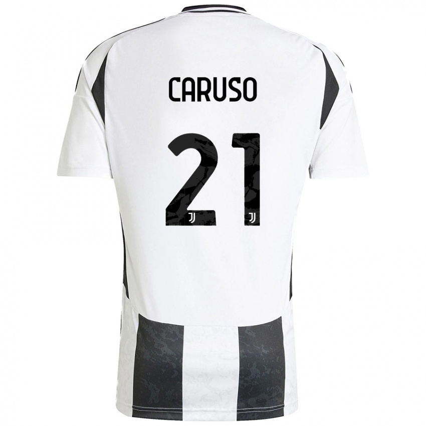 Kinder Arianna Caruso #21 Weiß Schwarz Heimtrikot Trikot 2024/25 T-Shirt Österreich