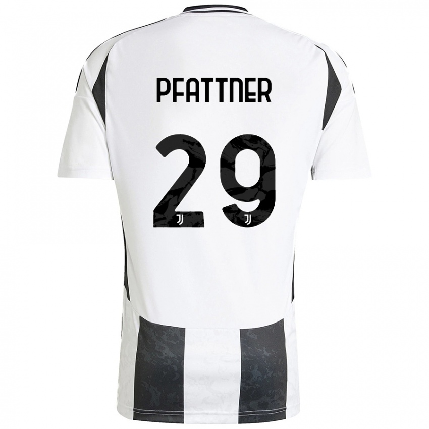 Kinder Elisa Pfattner #29 Weiß Schwarz Heimtrikot Trikot 2024/25 T-Shirt Österreich