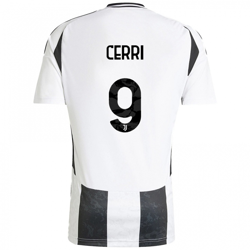 Kinder Leonardo Cerri #9 Weiß Schwarz Heimtrikot Trikot 2024/25 T-Shirt Österreich