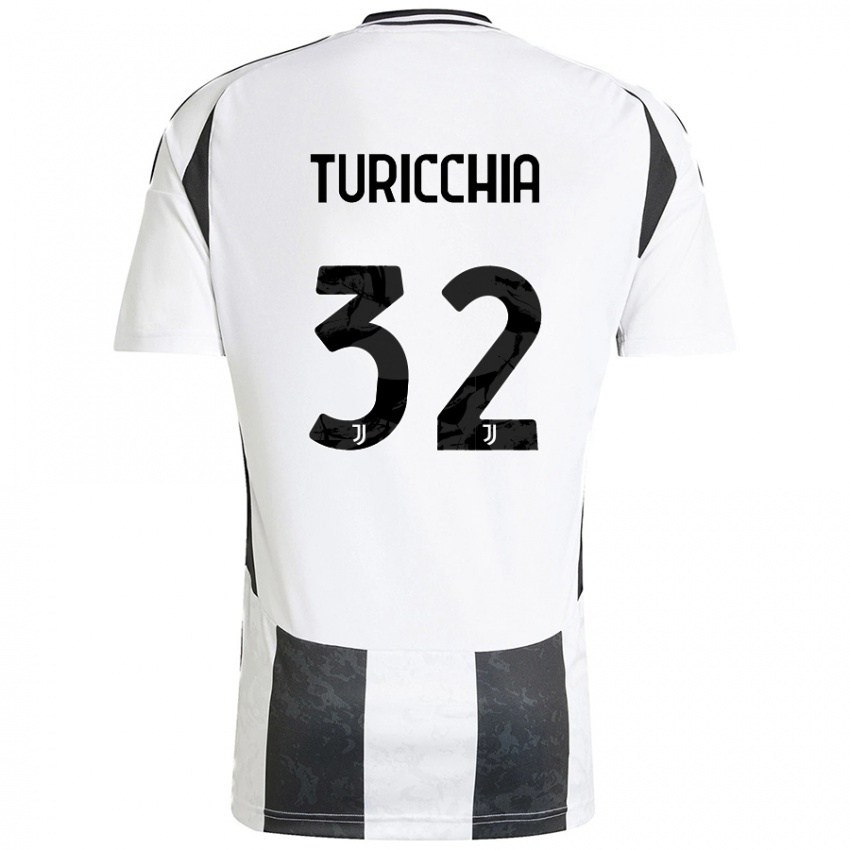 Kinder Riccardo Turicchia #32 Weiß Schwarz Heimtrikot Trikot 2024/25 T-Shirt Österreich