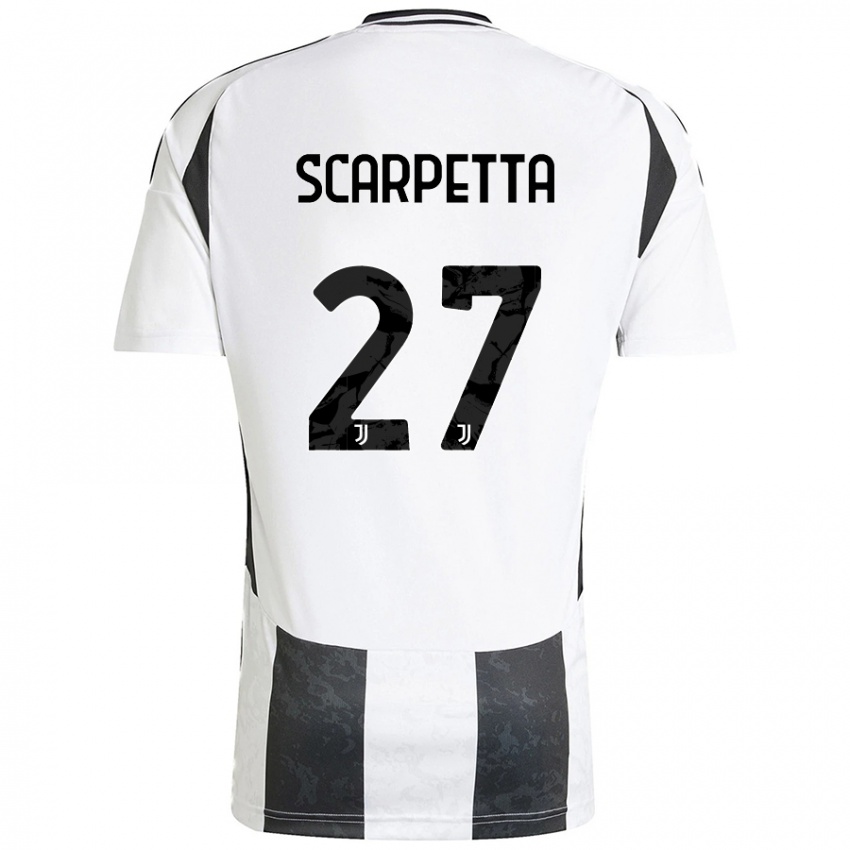 Kinder Jacopo Scarpetta #27 Weiß Schwarz Heimtrikot Trikot 2024/25 T-Shirt Österreich