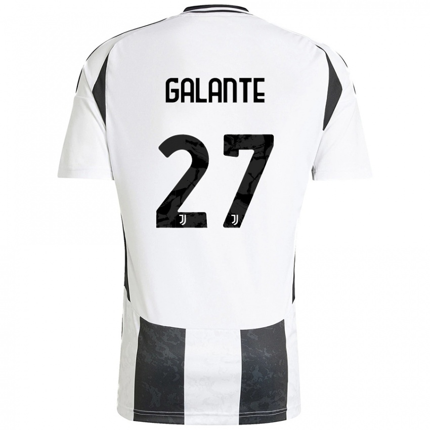 Kinder Tommaso Galante #27 Weiß Schwarz Heimtrikot Trikot 2024/25 T-Shirt Österreich