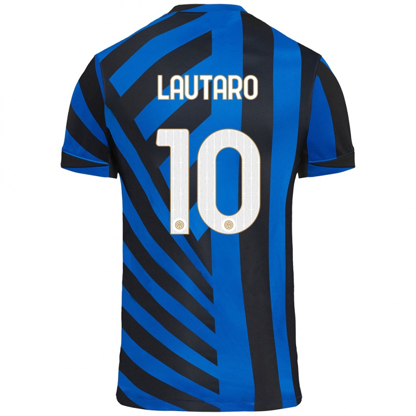 Kinder Lautaro Martinez #10 Blau Schwarz Heimtrikot Trikot 2024/25 T-Shirt Österreich