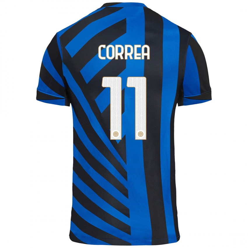 Kinder Joaquin Correa #11 Blau Schwarz Heimtrikot Trikot 2024/25 T-Shirt Österreich