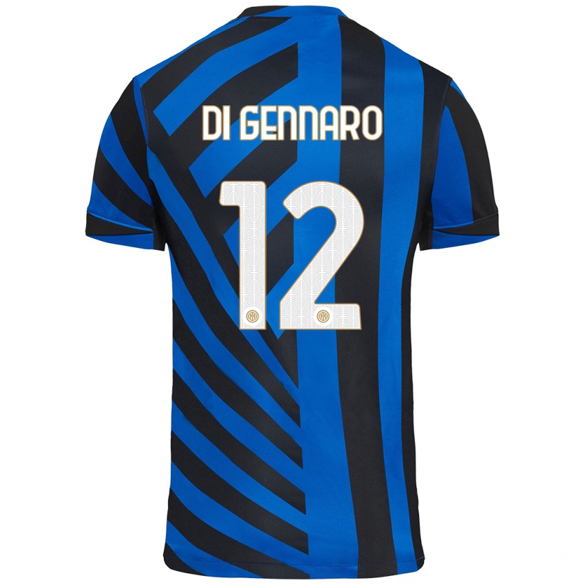 Kinder Raffaele Di Gennaro #12 Blau Schwarz Heimtrikot Trikot 2024/25 T-Shirt Österreich