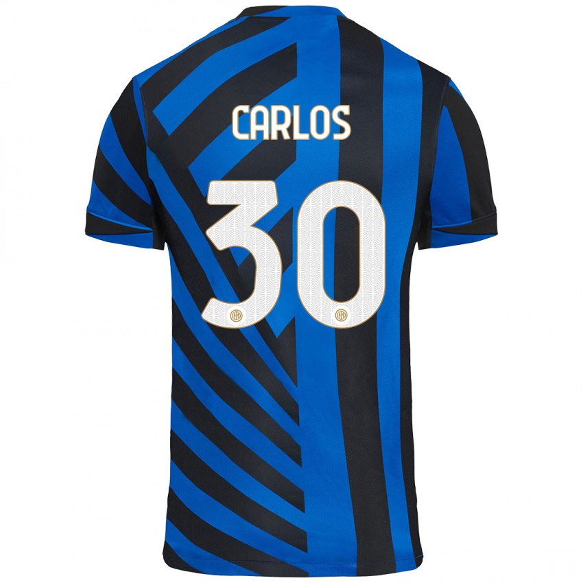 Kinder Carlos Augusto #30 Blau Schwarz Heimtrikot Trikot 2024/25 T-Shirt Österreich