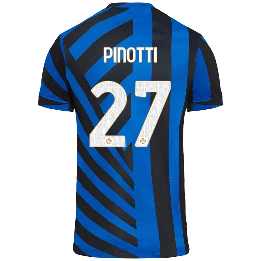 Kinder Manuel Pinotti #27 Blau Schwarz Heimtrikot Trikot 2024/25 T-Shirt Österreich