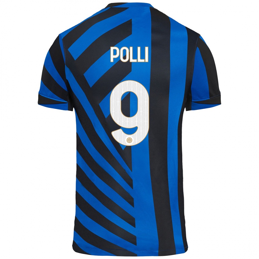 Kinder Elisa Polli #9 Blau Schwarz Heimtrikot Trikot 2024/25 T-Shirt Österreich