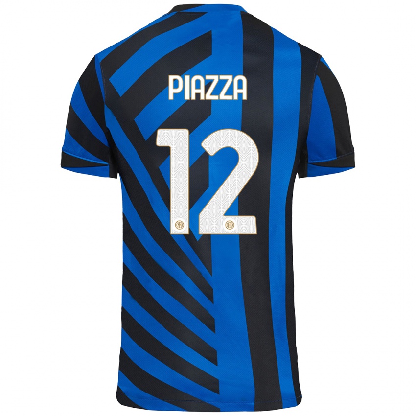 Kinder Alessia Piazza #12 Blau Schwarz Heimtrikot Trikot 2024/25 T-Shirt Österreich