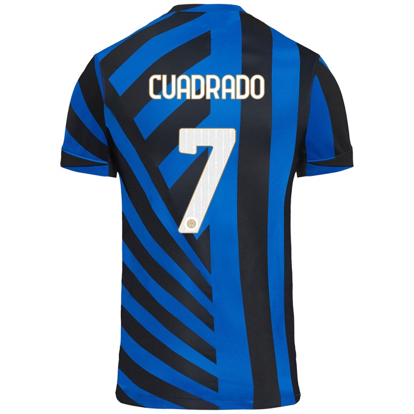 Kinder Juan Cuadrado #7 Blau Schwarz Heimtrikot Trikot 2024/25 T-Shirt Österreich