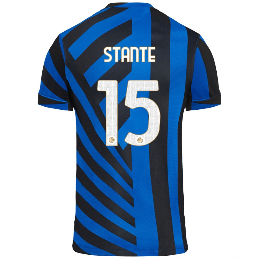 Kinder Francesco Stante #15 Blau Schwarz Heimtrikot Trikot 2024/25 T-Shirt Österreich