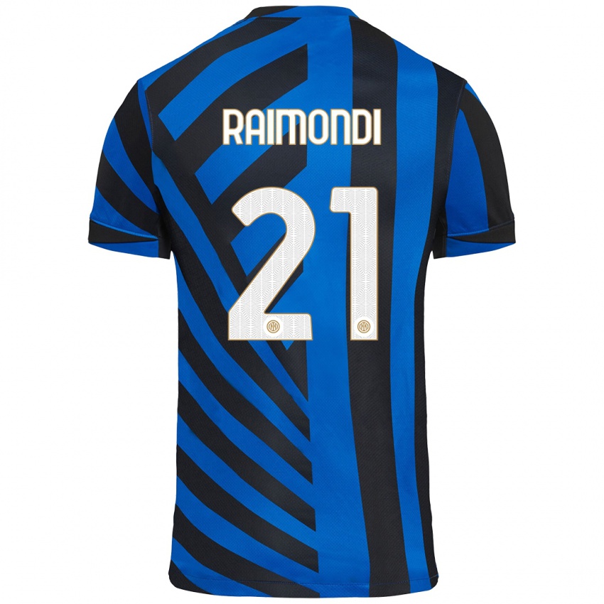 Kinder Paolo Raimondi #21 Blau Schwarz Heimtrikot Trikot 2024/25 T-Shirt Österreich